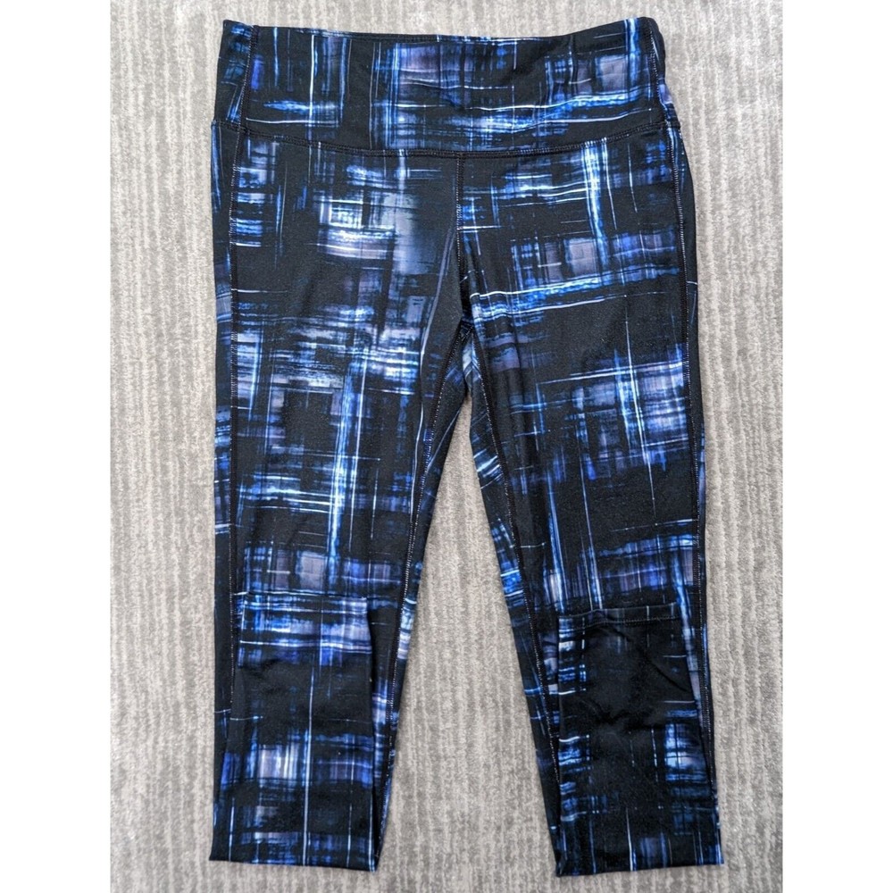 Athleta Womens Tight Yoga Leggings Deep Indigo Black Stretch Medium 54023